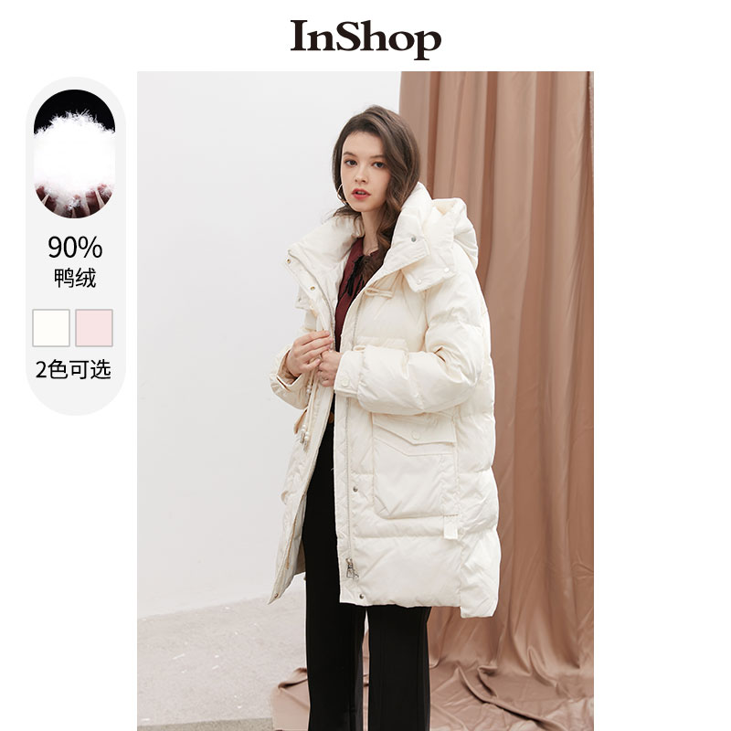 【商场同款】INSHOP新款多巴胺泡芙羽绒服女甜美少女感配色外套