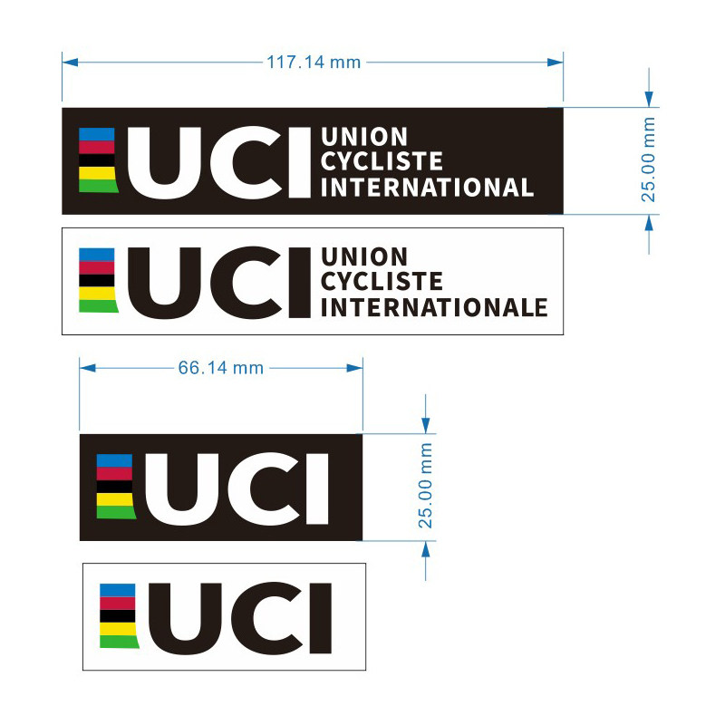 uci世界自行车联盟logo贴纸公路车山地车贴自行车架前叉头盔定制