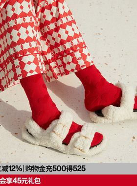 AR原创毛圈中筒袜可爱堆堆袜白色袜子透气送礼礼盒ins潮r线基础线
