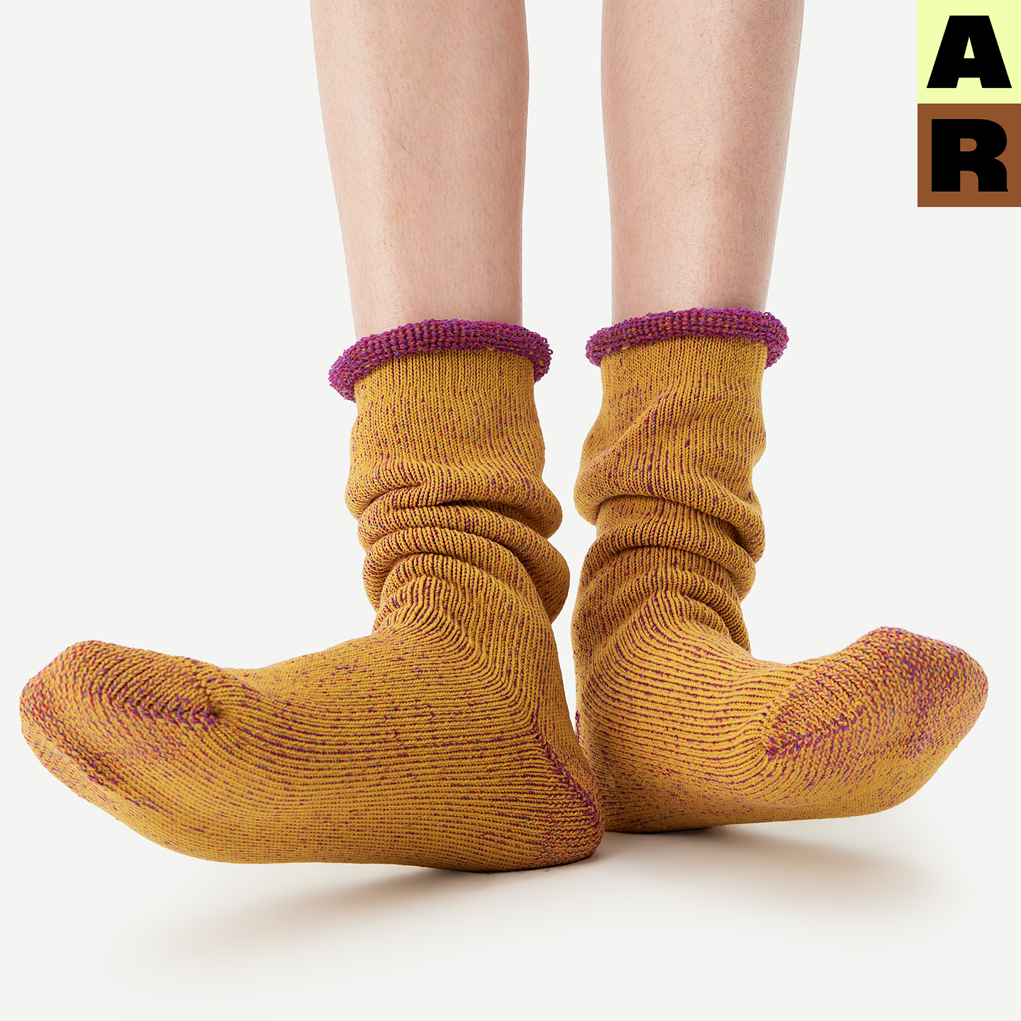 【厚袜子专区】AR杂点加厚毛圈中筒袜地毯袜新款秋冬保暖家居袜女