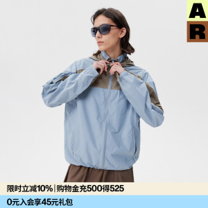 AR可拆卸三角兜帽原纱防晒衫山系运动轻量防晒衣夏户外外套UPF50+