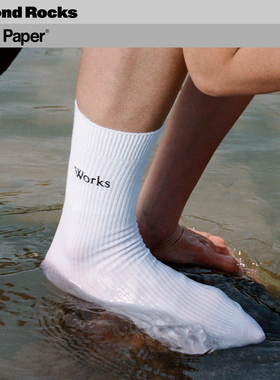 【胶囊系列】AR x Same Paper联名合作中筒袜白色地板袜轻薄透气