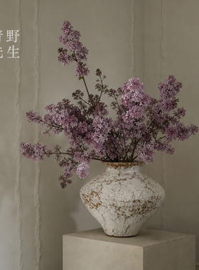 青野先生侘寂风仃伶花瓶插花
