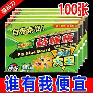 粘蝇纸苍蝇贴强力粘蝇板灭蝇子蚊子克星捕捉器家用一扫光飞虫果蝇