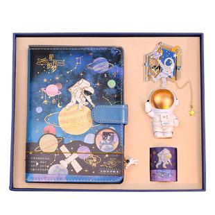 笔记本子手账礼盒套装网红创意10岁生日礼物小学生初高中记事本宇航员卡通可爱实用伴手礼回礼送同学男孩毕业