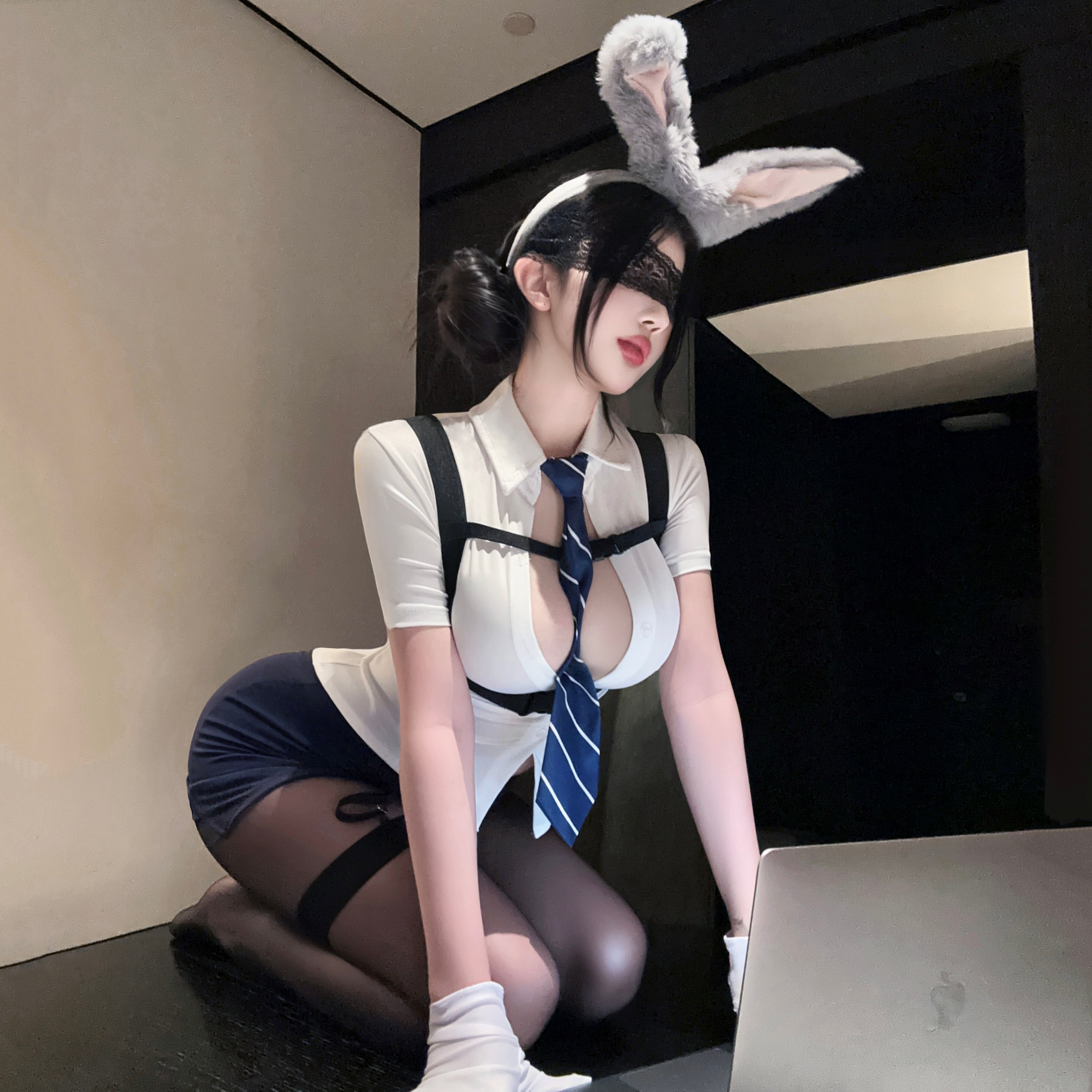 性感OL秘书空姐制服cos兔子警官辣妹套装纯欲情趣包臀裙战袍qq
