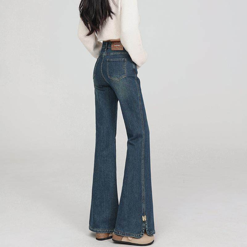 冬季加绒加厚高腰保暖牛仔裤女春秋款微喇叭裤大码胖mm秋季长裤子,女装/女士精品,牛仔裤,淘宝优惠券,粉丝福利购,淘宝优惠卷