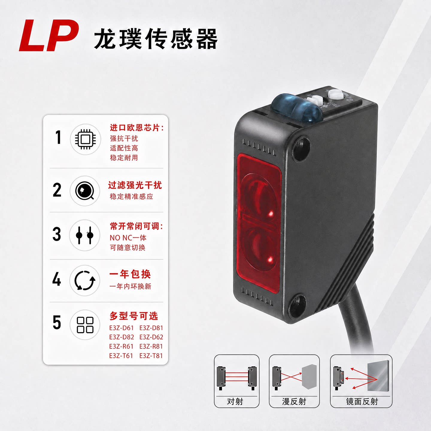 E3Z漫反射红外光电接近开关图片