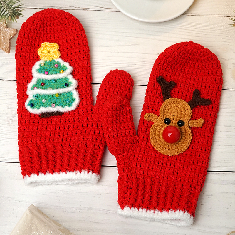 手工钩针自制圣诞树麋鹿材料包