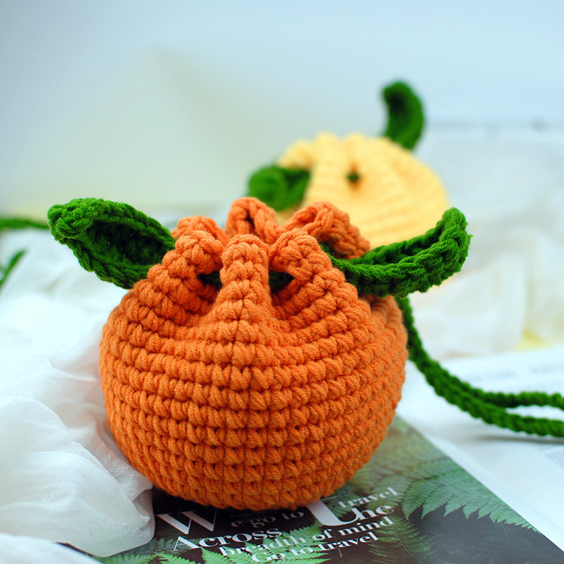 菲菲姐家 diy手工编织丑橘子材料包 自制钩针毛线团斜跨单肩包,服饰配件/皮带/帽子/围巾,毛线,淘宝优惠券,粉丝福利购,淘宝优惠卷