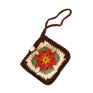 菲菲姐家手工钩针编织复古耳机包毛线钩织DIY包挂件材料包保护套