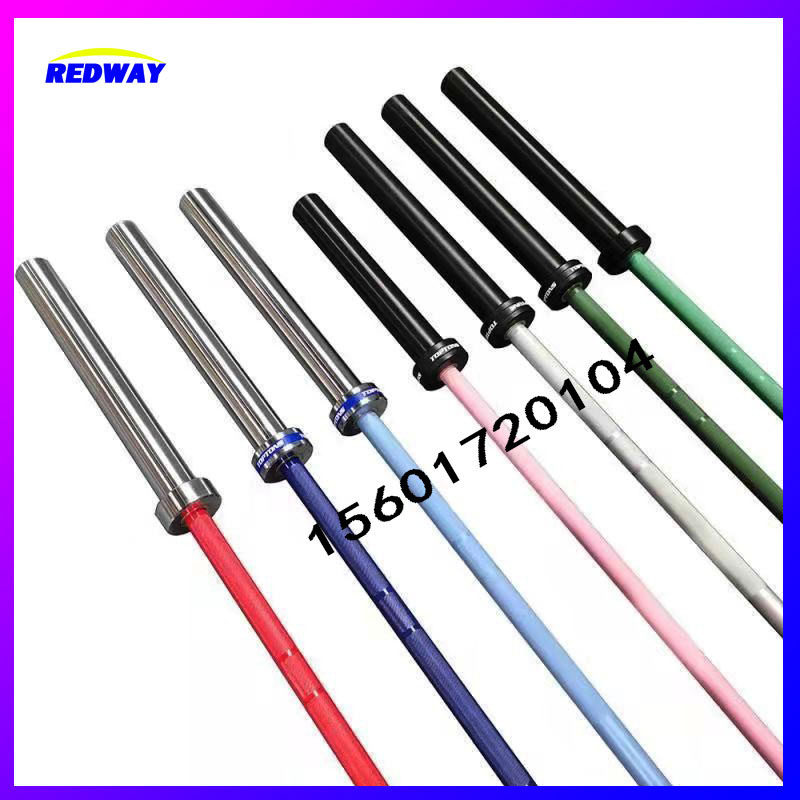 健身房运动减肥举重杆1.8米女士专用铝奥杆  彩色杠铃杆承重500磅