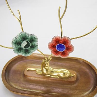 青绣土族盘绣装饰气质中式民族风胸针