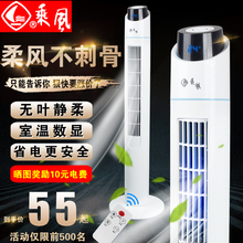 乘风电风扇家用无叶电扇摇头落地空调扇立式台式静音遥控迷你塔扇