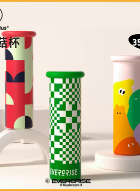 蘑菇保温杯女不锈钢可爱ins原宿风学生高颜值便携水杯子