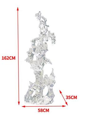 透明树脂太湖石雕塑大型落地摆件现代简约酒店售楼处软装饰工艺品