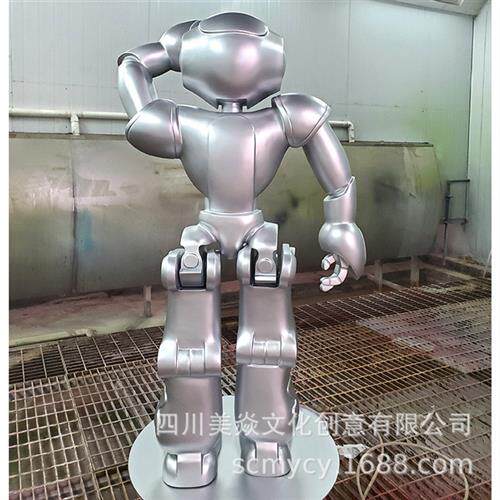 公司制作科技展互动小品机器人玻璃钢雕塑仿真机器人景观道具