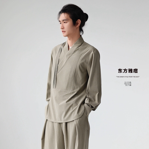 乱山昏新中式国风长袖衬衫