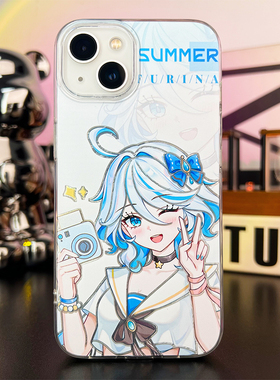 凌彩创艺原神夏日魈芙芙手机壳适用于苹果16promax华为vivoiqoo13小米15pro一加ace5红米70至尊版IMD冰川纹壳