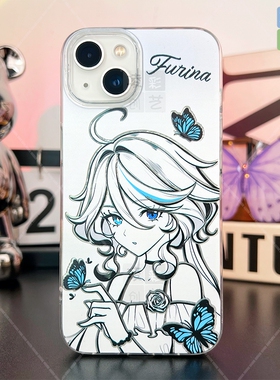 凌彩创艺原神游戏蝴蝶芙宁娜魈手机壳适用苹果17promax华为vivoiqoo13小米17一加ace5红米k80至尊IMD冰川纹