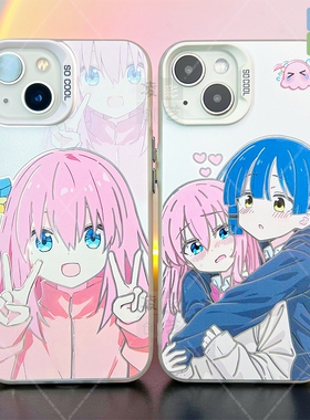 凌彩创艺动漫孤独摇滚比耶波奇酱手机壳适用苹果16promax华为vivoiqoo13小米15pro一加ace5红米k80IMD彩银壳