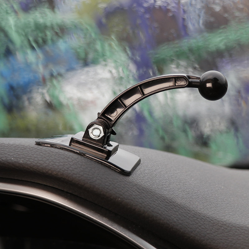 小象鼻加长杆高低可调曲面弧面仪表台黏贴式车载手机支架改装底座