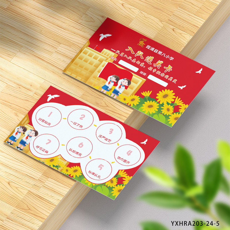 少先队员入队闯关卡定制儿童通关卡积分卡设计六一幼儿园游戏任务盖章