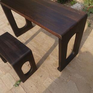 多功能实木一体桌凳桐木古琴桌凳古风国学书法桌一体桌