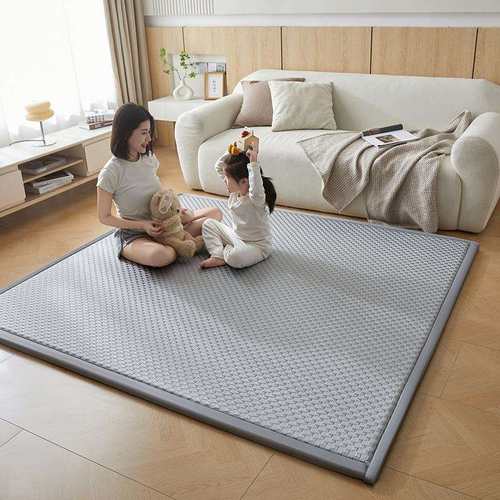 新款夏季冰豆豆地铺睡垫儿童爬爬垫家用卧室打地铺床垫榻榻米软垫