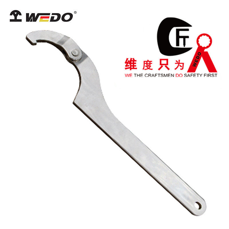 WEDO维度304不锈钢可调勾扳手不锈钢钩型扳手月牙型扳手ST8124B