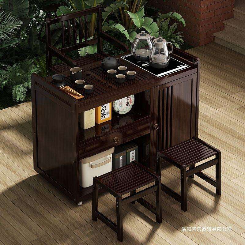 可移动茶台茶桌小型家用简易茶几桌茶车烧水壶一体茶水柜茶桌茶几