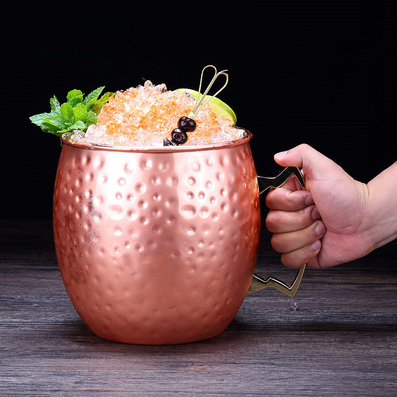 现货HOT304不锈钢5L超大容量锤点骡子杯大号鸡尾酒杯共享铜杯酒杯