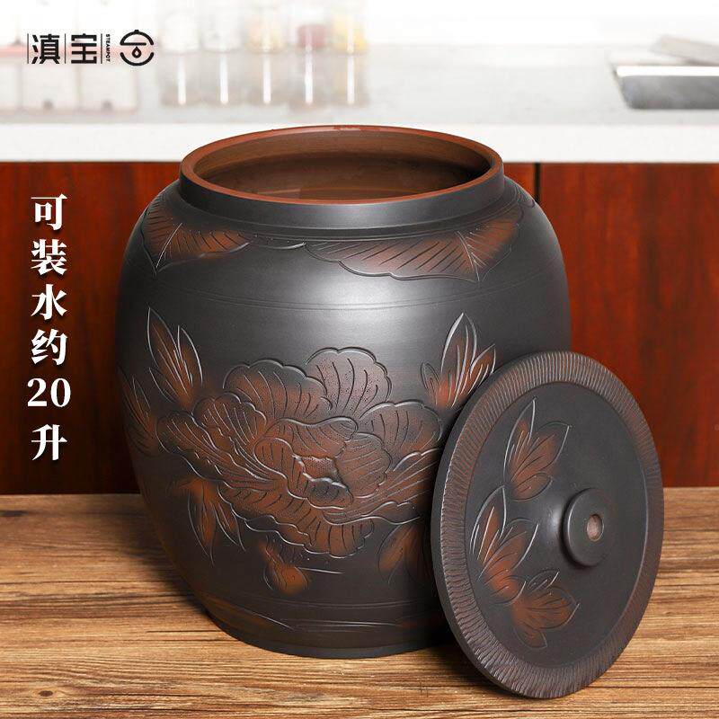 水缸陶瓷水罐纯净水桶中式茶桌蓄水桶储水用泡茶老式饮水抽水大号
