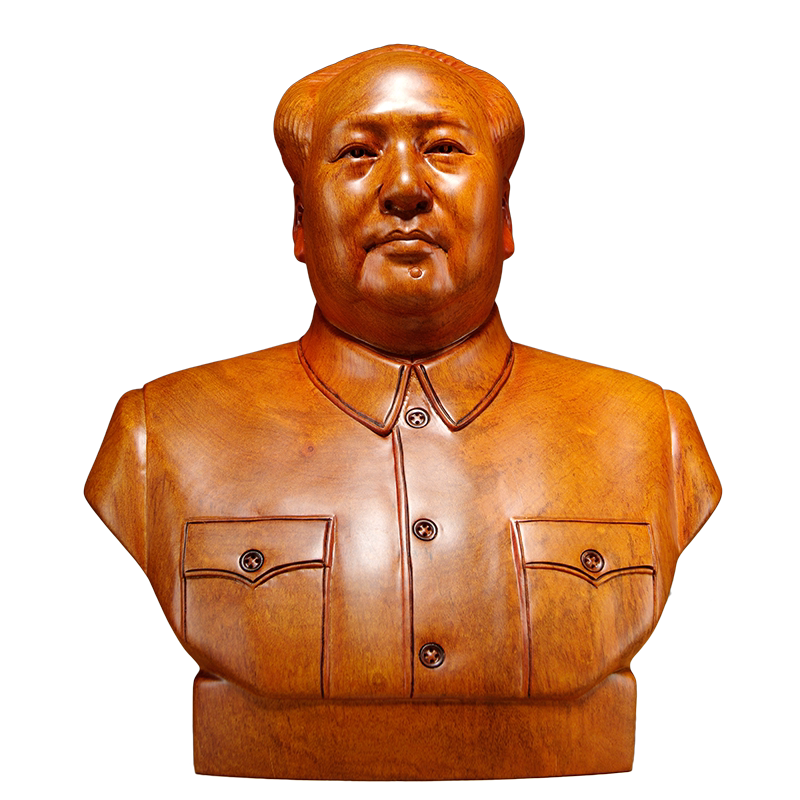 花梨木雕刻毛泽东头像摆件毛主席半身像家居办公室装饰工艺品送礼