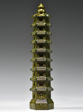 天然绿色檀木质九层十三层文昌塔