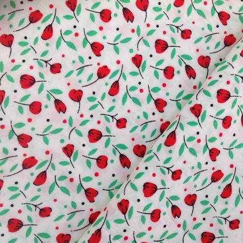 3068人造棉白底小碎花 Rayon人棉活性印花布 夏季连衣裙 套装爆款