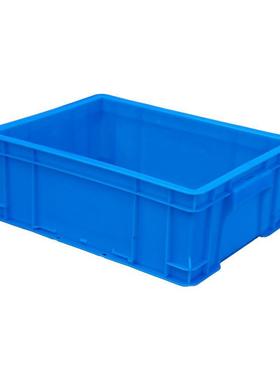 加厚可带盖塑料周转箱长方形料箱蓝色物流中转箱塑胶周转箱批爆款