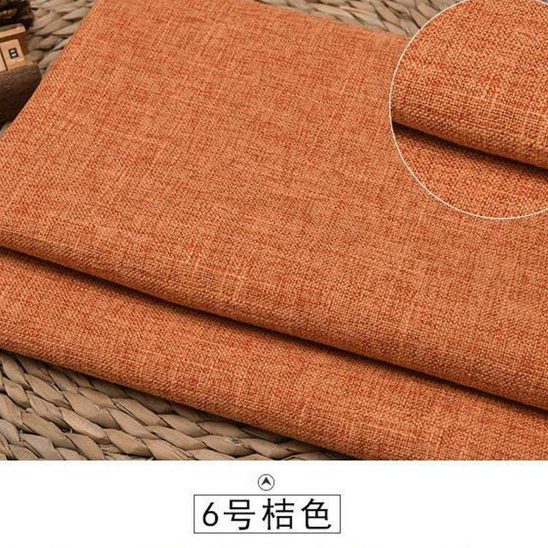 春夏桌布抱枕涤麻粗麻布料 沙发坐垫纯色手工加厚粗布帆布亚爆款