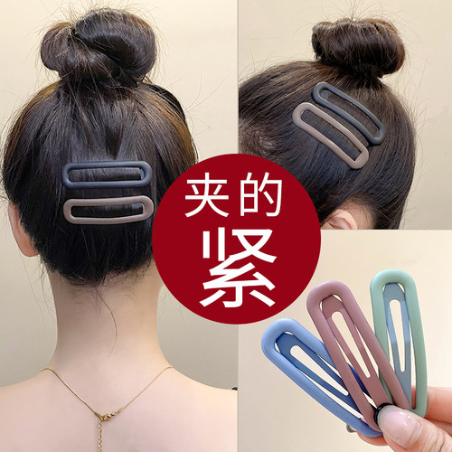 简约磨砂发夹2023年新款碎发夹子