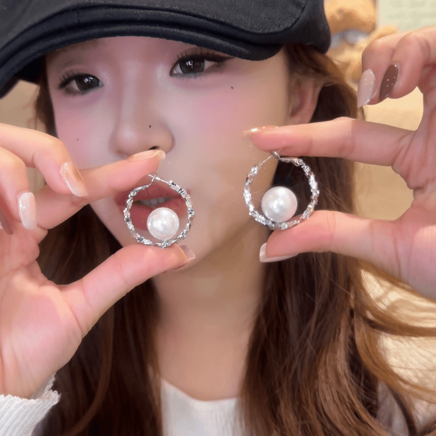 小众设计感碎银子耳环