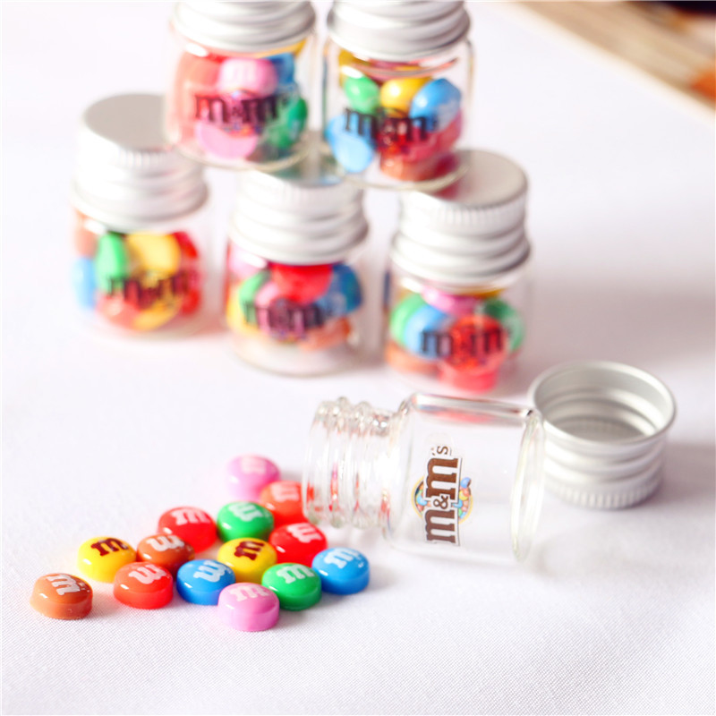 Dollhouse 娃娃屋 微缩厨房 食玩模型 道具 大MM豆 糖果玻璃罐