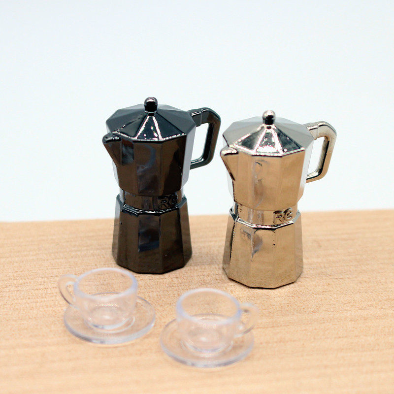 Dollhouse 娃娃屋 仿真微缩迷你 摩卡壶 金属咖啡壶杯子 厨房摆件,模玩/动漫/周边/娃圈三坑/桌游,盒蛋/扭蛋/联名摆件,淘宝优惠券,粉丝福利购,淘宝优惠卷
