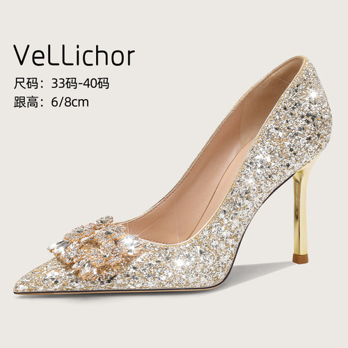 Vellichor细跟婚鞋主婚纱