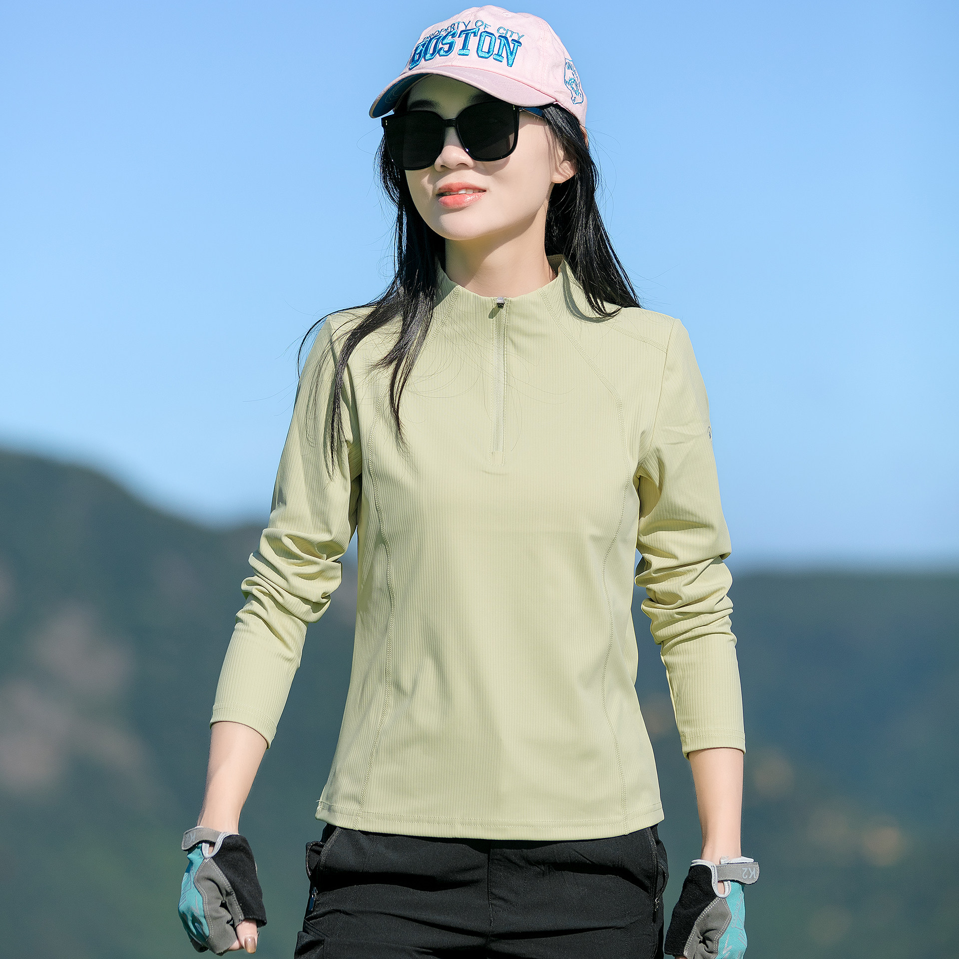 速干衣长袖女春秋跑步长袖健身运动户外徒步登山条纹弹力快干t恤,户外/登山/野营/旅行用品,速干T恤,淘宝优惠券,粉丝福利购,淘宝优惠卷