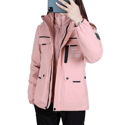 冲锋衣加绒加厚三合一外套羽绒