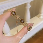 气质个性 法式 轻奢美拉德贝母八芒星抽拉手链女时尚 小众高级感手饰