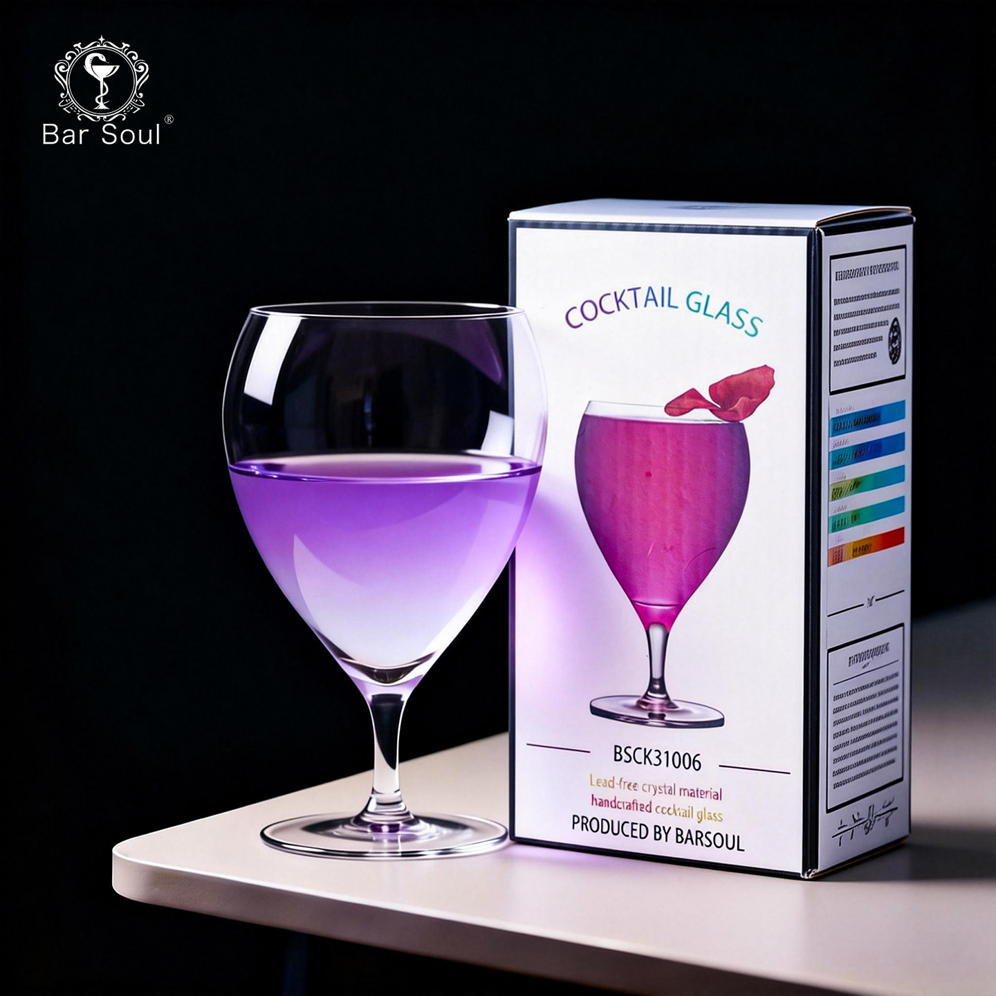 调酒师 K31006出口水滴型鸡尾酒杯 250ml专业版日式水晶薄款心形