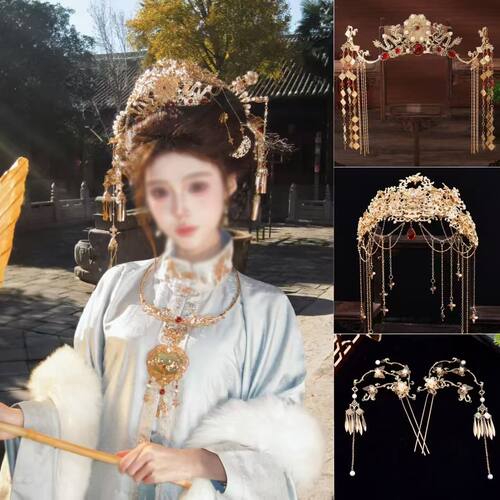 异域流苏公主额饰新娘大发冠古风