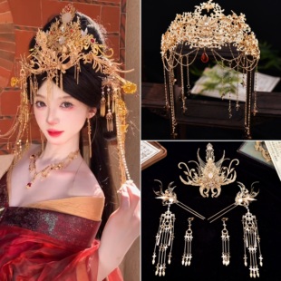 新款异域风亡国公主凤冠古风头饰异域额饰璎珞发链发簪汉服配饰女
