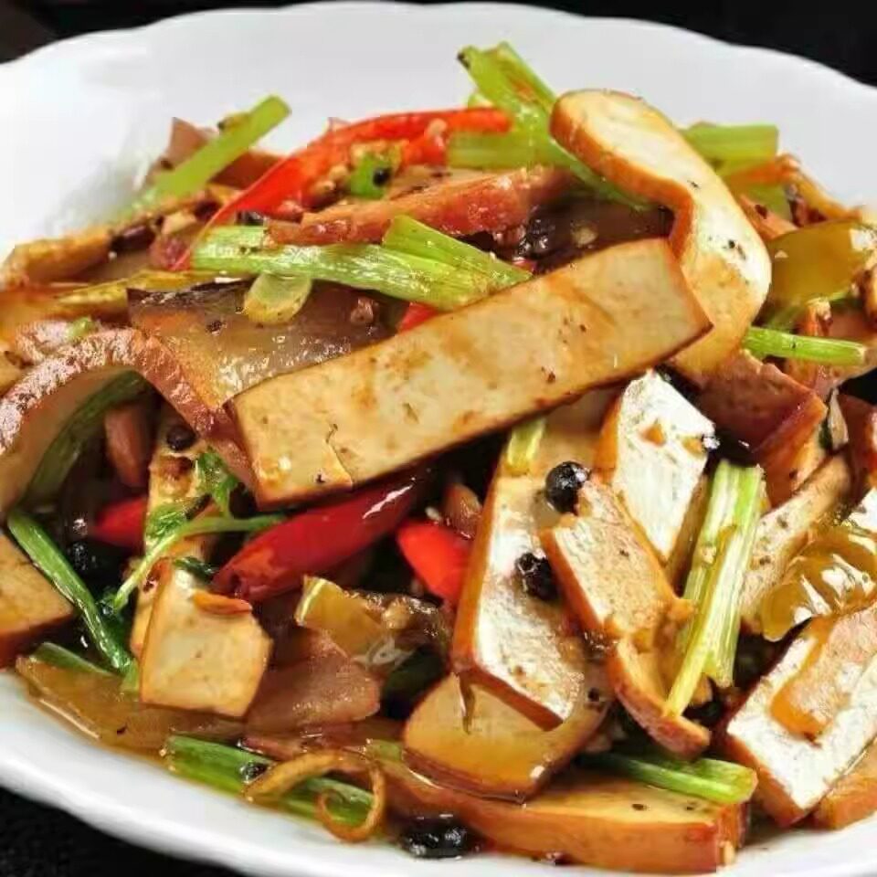 陕西安康袋装柴火烟熏豆腐干炒菜凉拌悠源腊豆干香干四川特产口味
